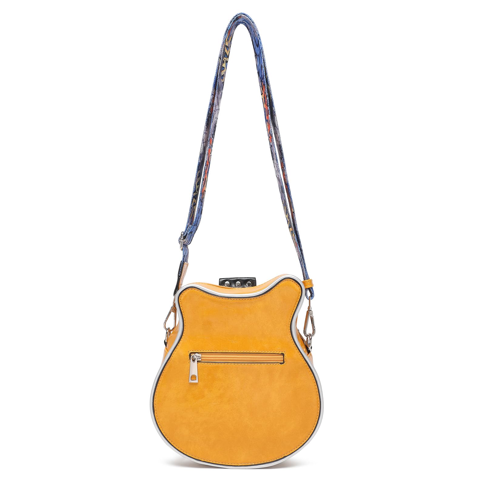 Elegante borsa a tracolla in pelle PU a forma chitarra Borse a tracolla casual Borsa a tracolla per amanti della musica e viaggiatori Accessorio per amanti della musica