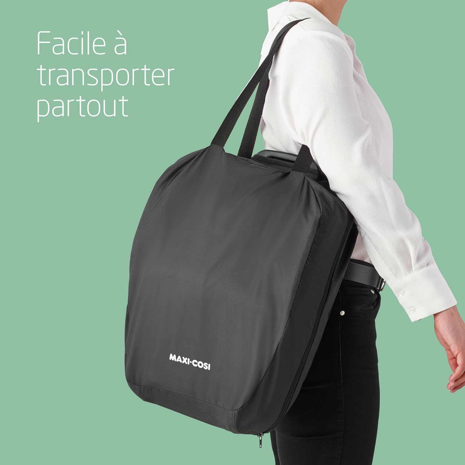 Maxi-Cosi Nomad Plus, Siège Auto Pliable, 15 Mois - 4 Ans, 76 - 105 cm, Siège Auto de Voyage Portable, Ultra-Compact et Léger, Protection contre Chocs Latéraux, pour Toute Voiture, Authentic Black