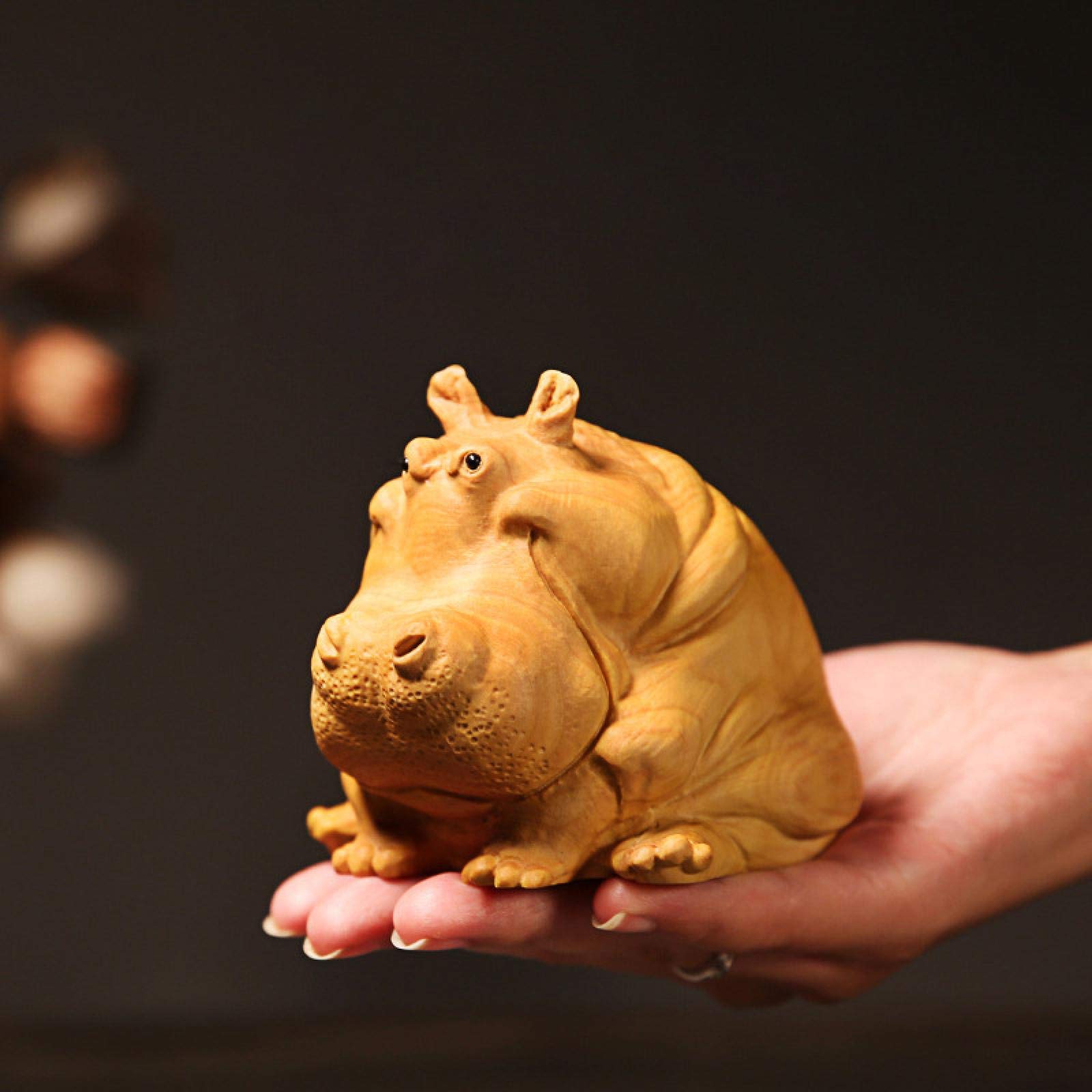 かばの置物 オレンジ かばの置物 オレンジ