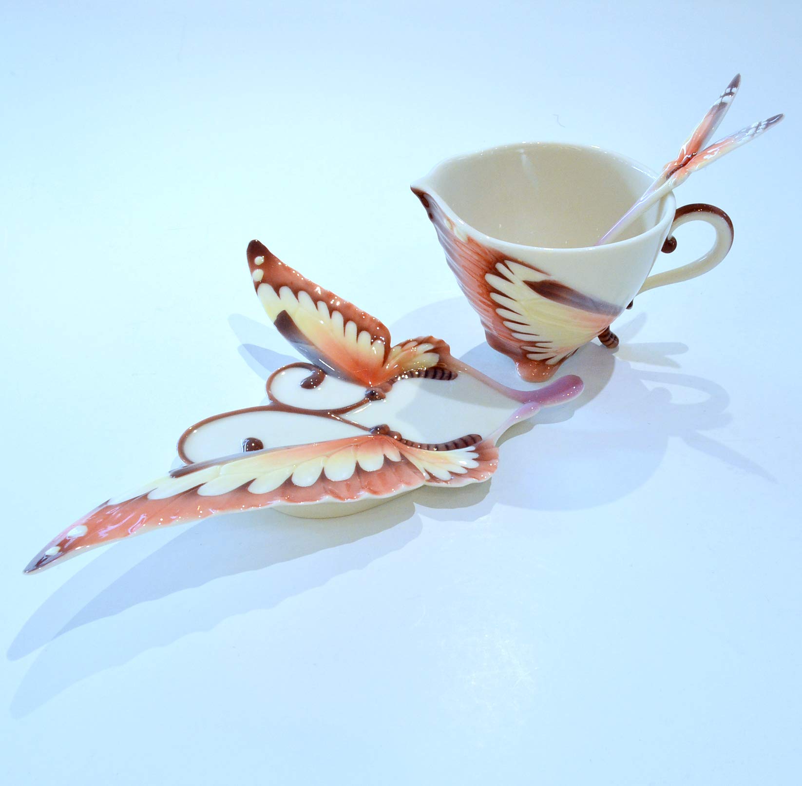 Amazon.com | Franz Collection Papillon Butterfly Teacup & Saucer