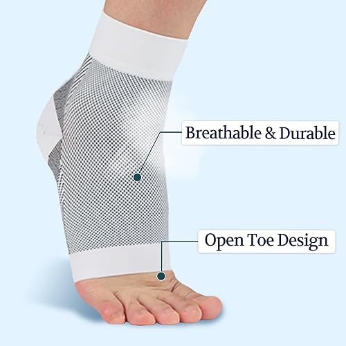 Miniatura 3 de LIN PERFORMANCE Calcetines de compresión para fascitis plantar para mujeres y hombres, hinchazón, alivio del dolor (negrogris, XL)