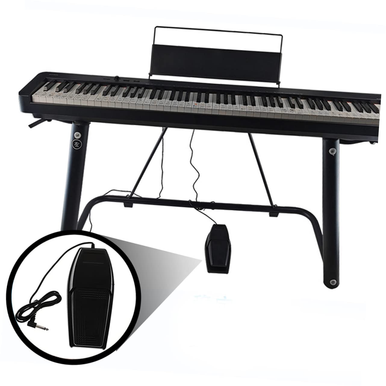 Totority Professional Piano Pedal Easy to Use Keyboard Sustain Pedal for Digital Piano