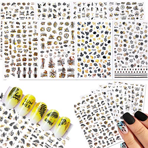 MWOOT 8 Stück Selbstklebend Nagelsticker, Nailart Sticker, DIY Nageldeko Nagel Sticker, Nagelkunst Nagelfolien-Aufkleber… – Bild 8