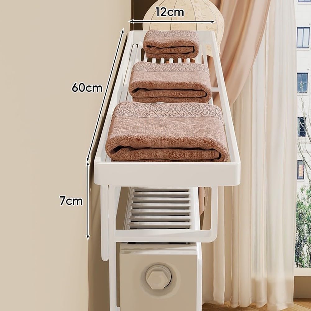 para soporte para estantería Radiador 50cm para acero Calor(Black 40mm)