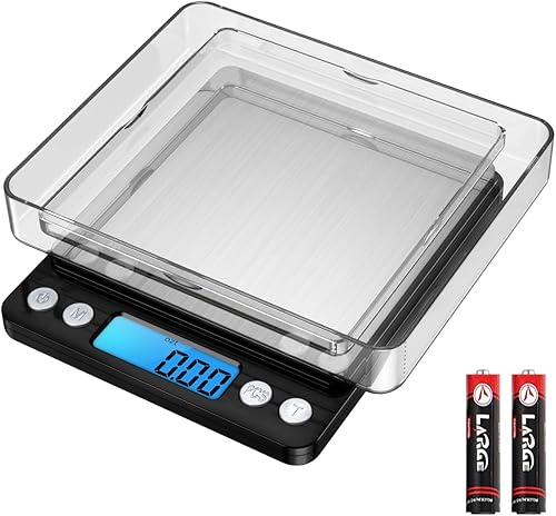Báscula digital de cocina, báscula digital de alimentos de 6.6 lbs0.00 oz, báscula de cocina de bolsillo, mini báscula electrónica de joyería,