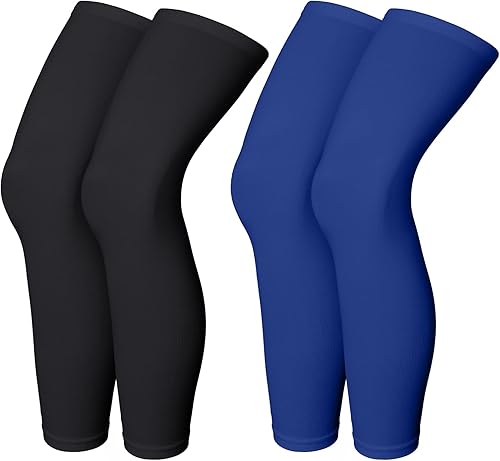 Skylety Mangas de compresión para piernas de longitud completa, mangas deportivas para ciclismo, piernas para hombres y mujeres, correr, baloncesto