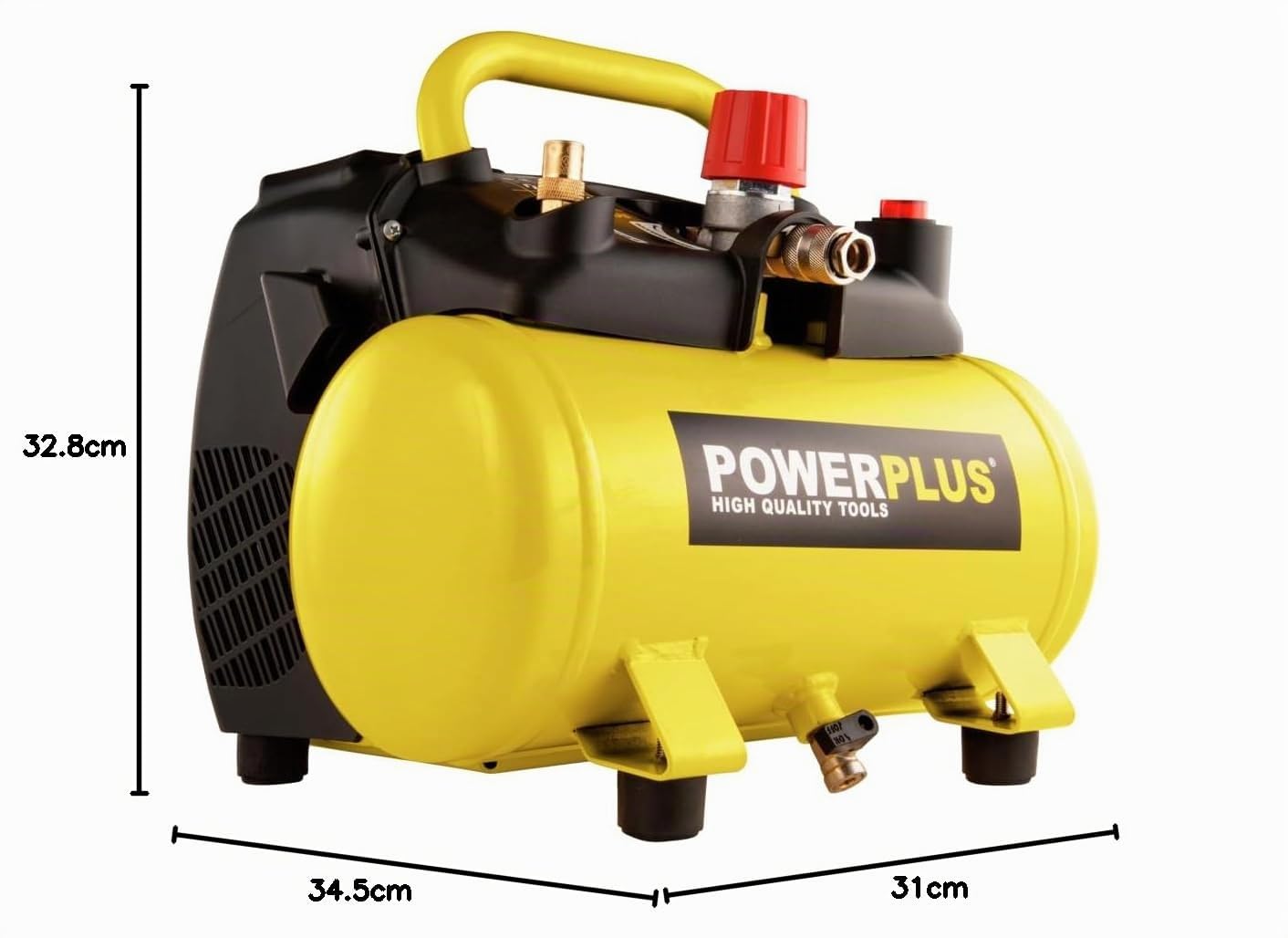 PowerPlus POWX1721 Compresor 1100W 6L Sin Aceite