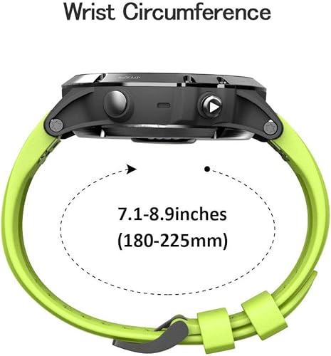 Vista 46 de ANCOOL Correa de reloj Garmin Fenix 5X/7X/6X Quickfit de 1.024 in compatible con Fenix 6X Pro/5X Plus/7X Pro/8 2.008 in (paquete de 7) Negro, gris