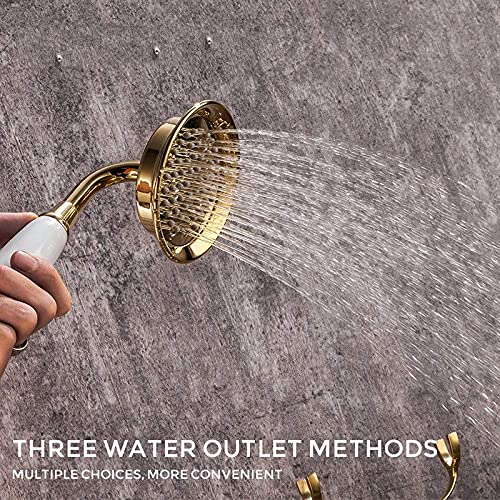 Mitigeur d'eau cascade doré assurant un jet fluide pour lavabo et baignoire
