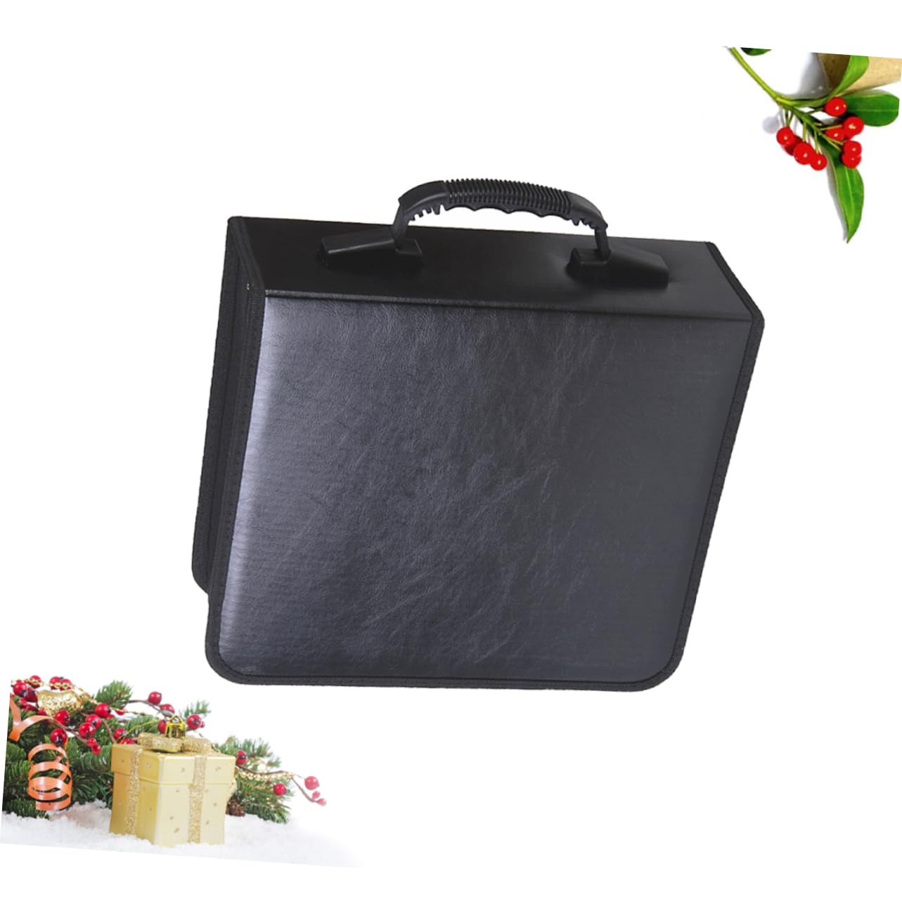iplusmile Custodia per CD e Dvd da Slot Borsa Portatile in Pelle Pu per Riporre CD e Dvd Cerniera Scorrevole Facile da Usare