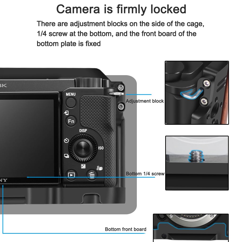 Amazon.co.jp: NovelGoal カメラケージリグ 木製ハンドルグリップ Sony