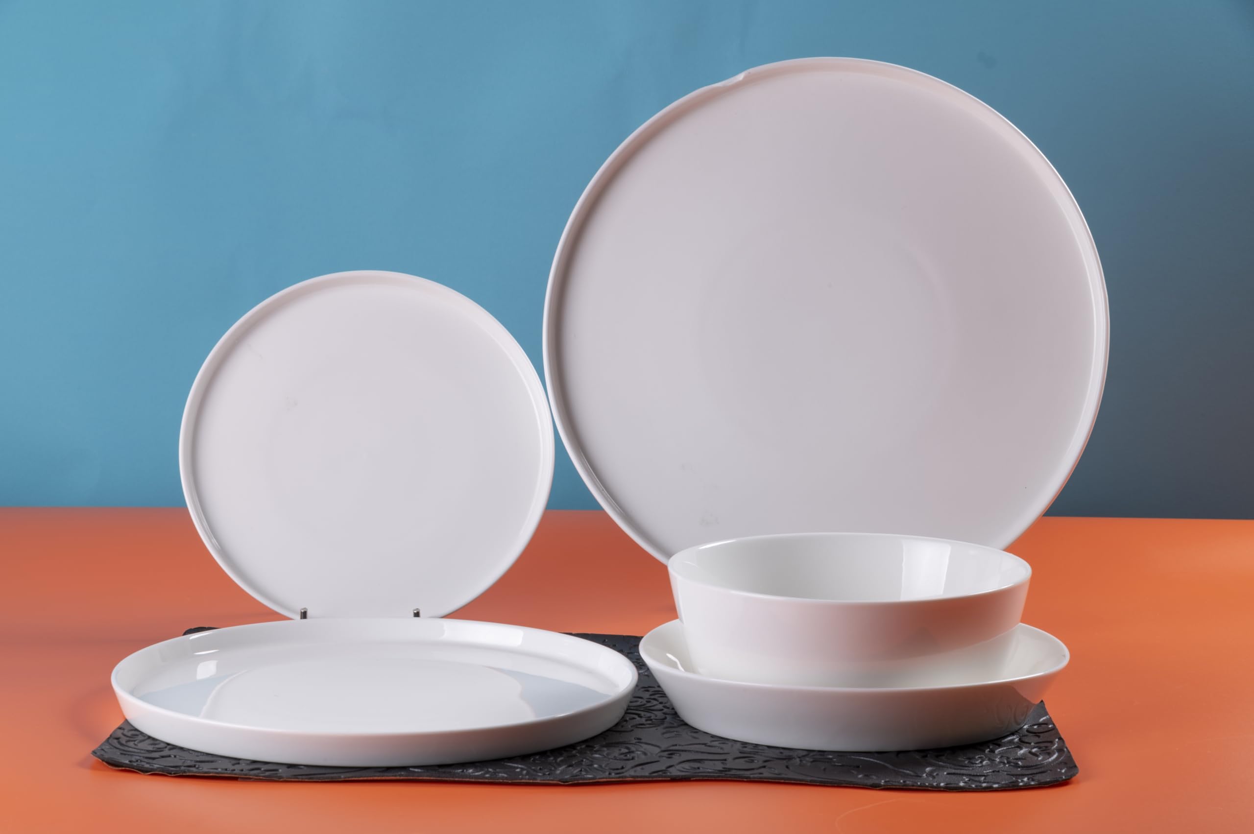Villa d'Este Home Tivoli Set 6 piatti bowl in new bone China, bianco, Delice