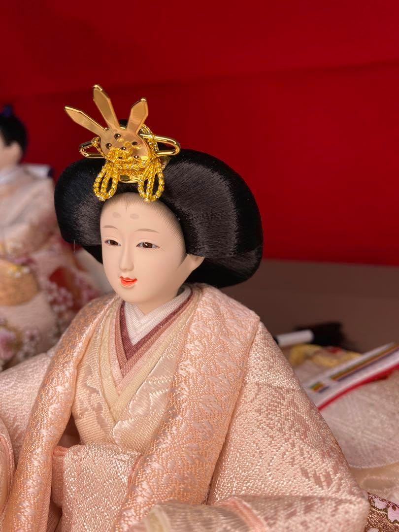 雛人形 会津塗り収納セット・人形工房 道翠・間口約55×奥行約35