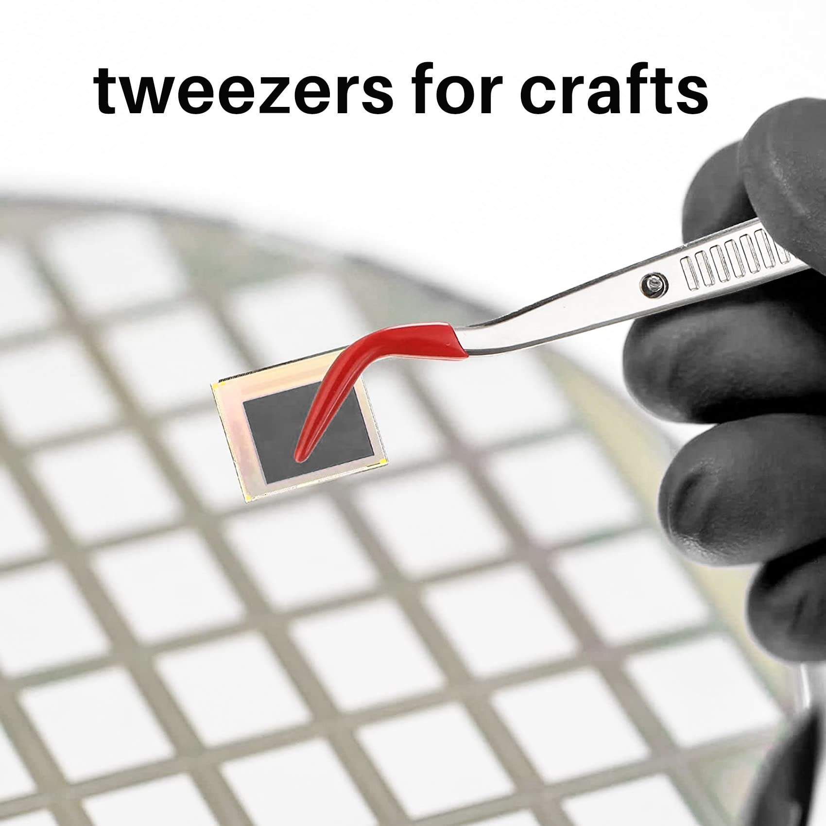 Amazon | Ahvqevn 2個のピンセット 湾曲して曲がったゴム製の