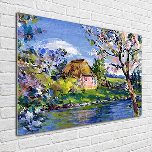 Tableau en verre acrylique paysage de printemps déco murale plexiglas - 3