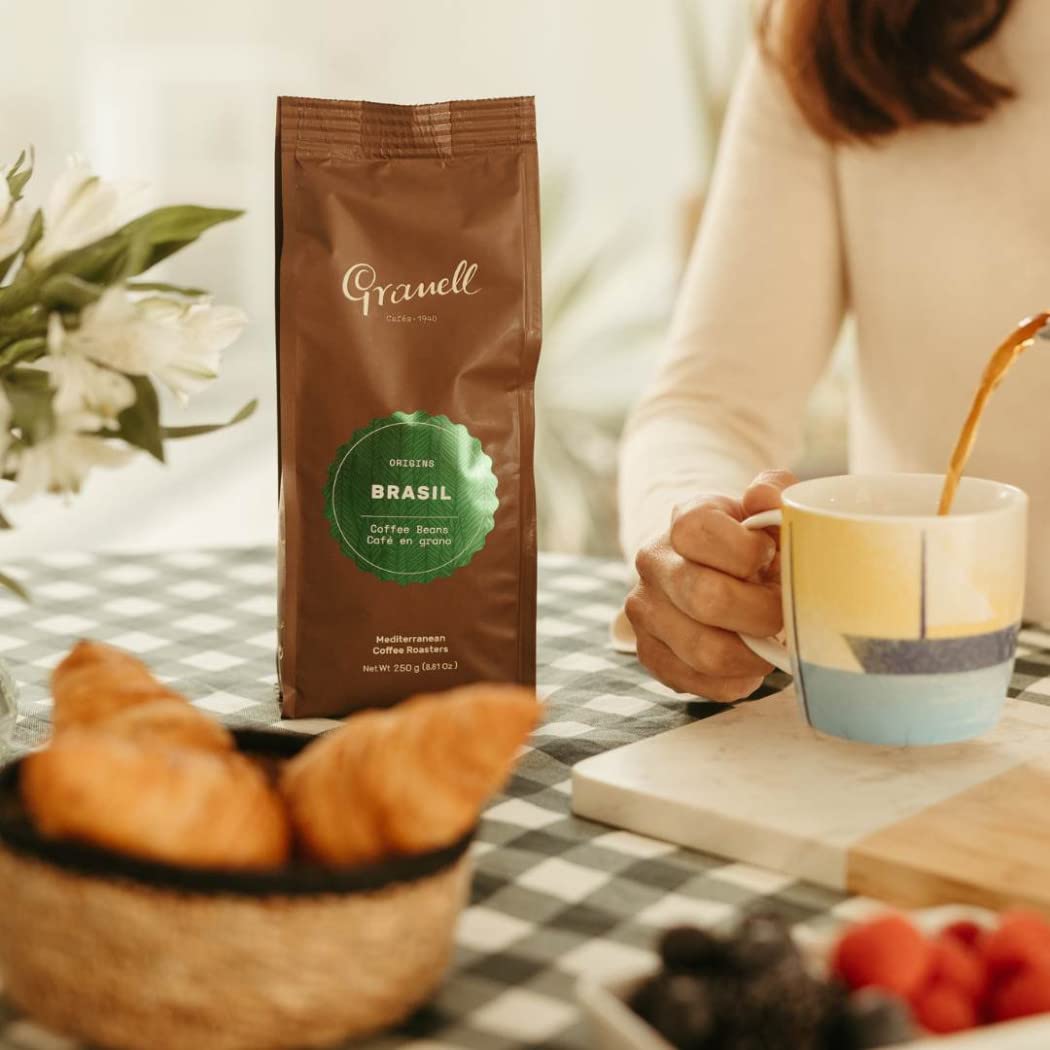 Granell Pack El Mundo en Tu Taza, Café en Grano 100% Arábica, Selección de 4 Orígenes: Colombia, Brasil, Guatemala, Costa Rica, Tueste Natural