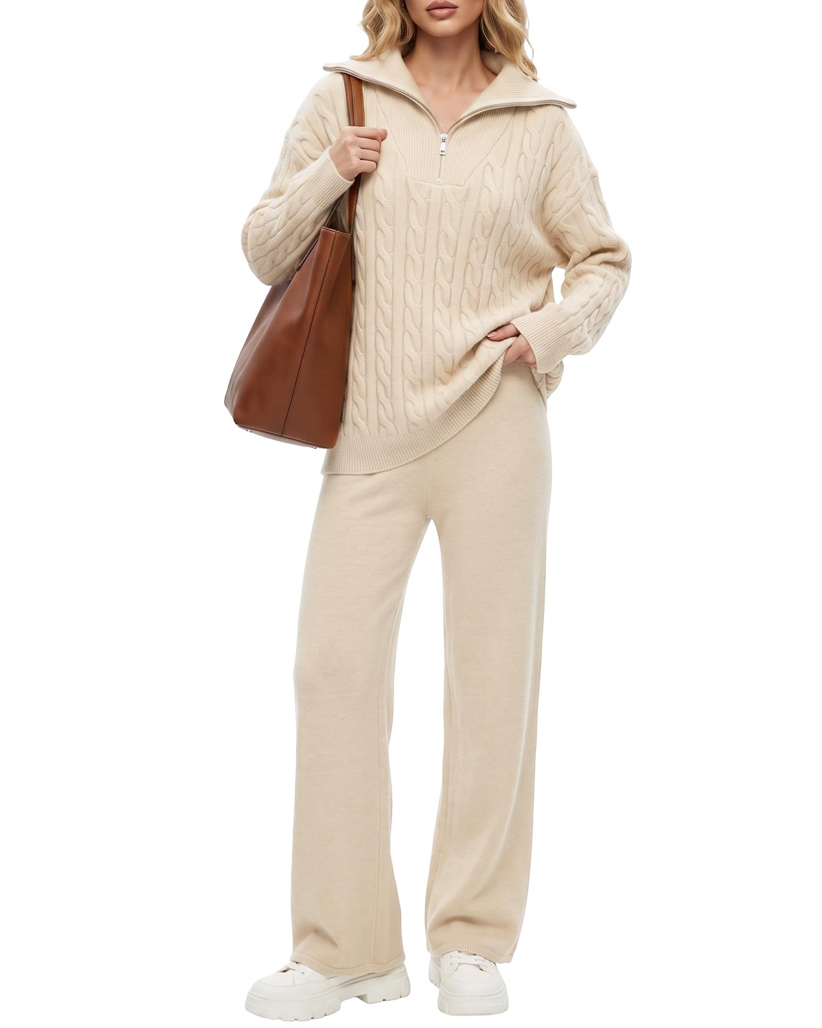 Softmuted Womens Sweater Set