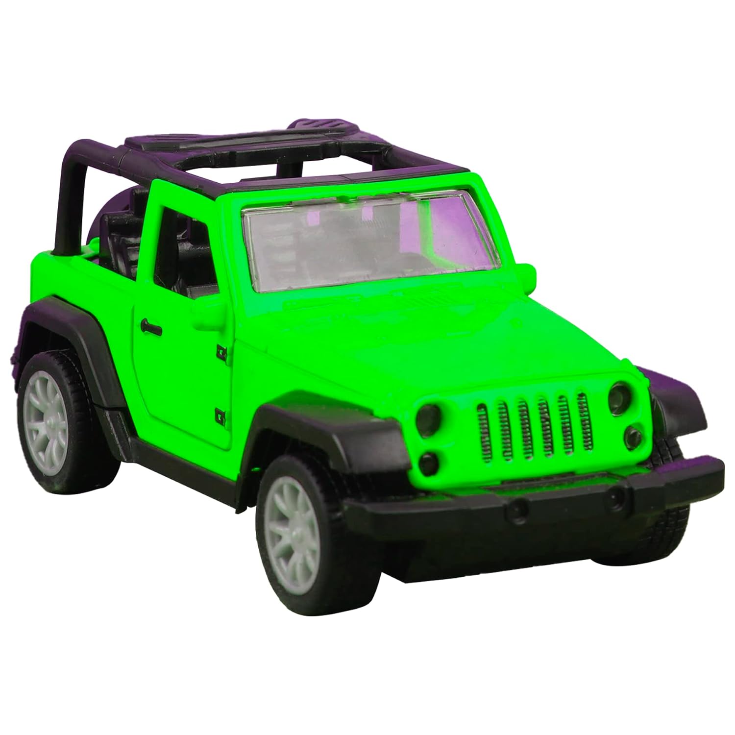 WISHKEY Plastic 132 Scale Die Cast Jeep, Pull Back and Go Jeep Toy for Kids, Friction Powered