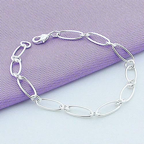 BVFRA 925 Sterling Silber Armband,Elegant Charm Verstellbare Armband Kreis Kette Silber Armreif Für Unisex Frauen Mädchen Jubiläum Geburtstag Schmuck Freund Party Geschenk Cover