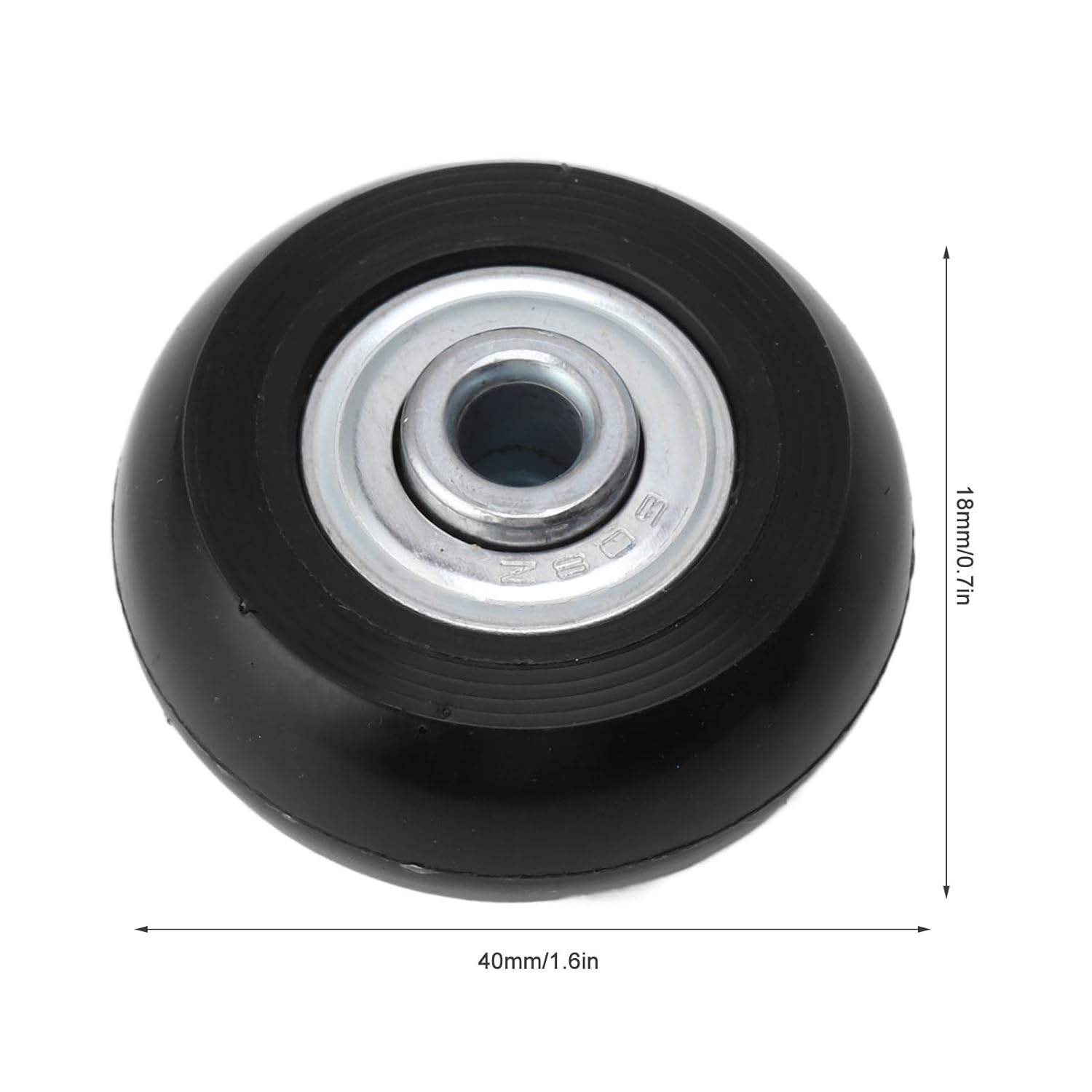 Suitcase Caster Wheels Replacement, 2pcs Rubber Caster Wheels Bearings Repair Kits for Luggage Suitcase(40mm X 18mm)