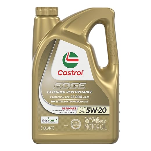 Castrol Edge Extended Performance 5W-20 Advanced Full Synthetic Motor Oil 5 Quart