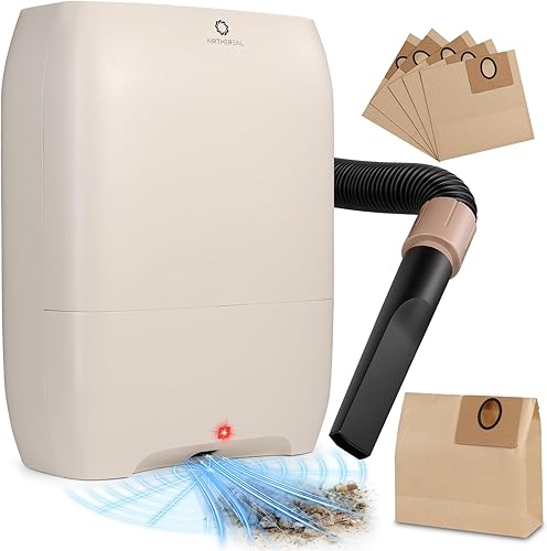 AIRTHEREAL T1 Plus - Aspiradora automática sin contacto con 6 bolsas de polvo desechables de 4.7 L, 3 modos de succión, filtro HEPA, ideal para