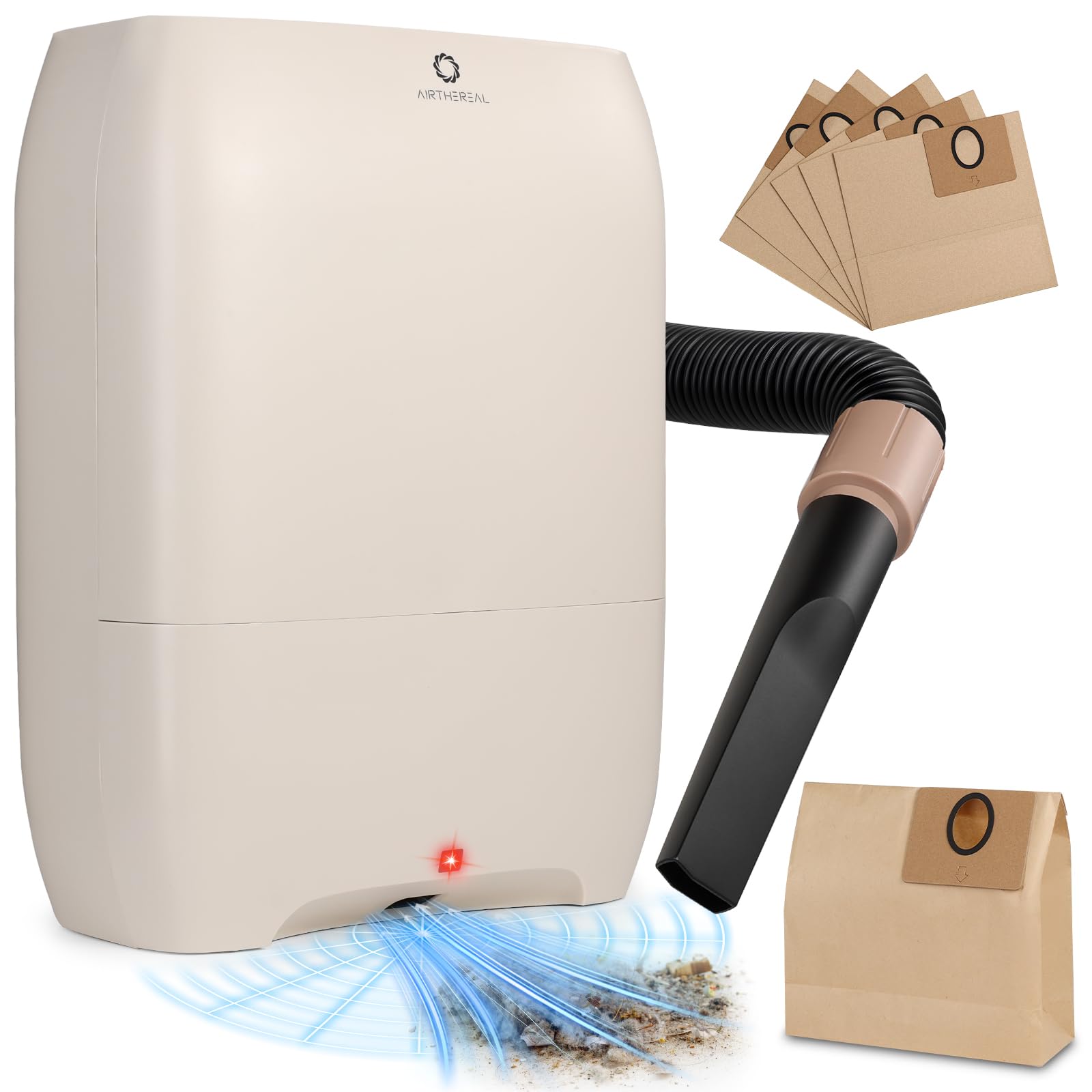 AIRTHEREAL T1 Plus Touchless Vacuum with Replaceable Dust Bags, 3 Modes