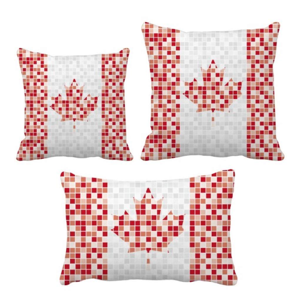 Parure de coussin motif feuille d'érable drapeau national du Canada