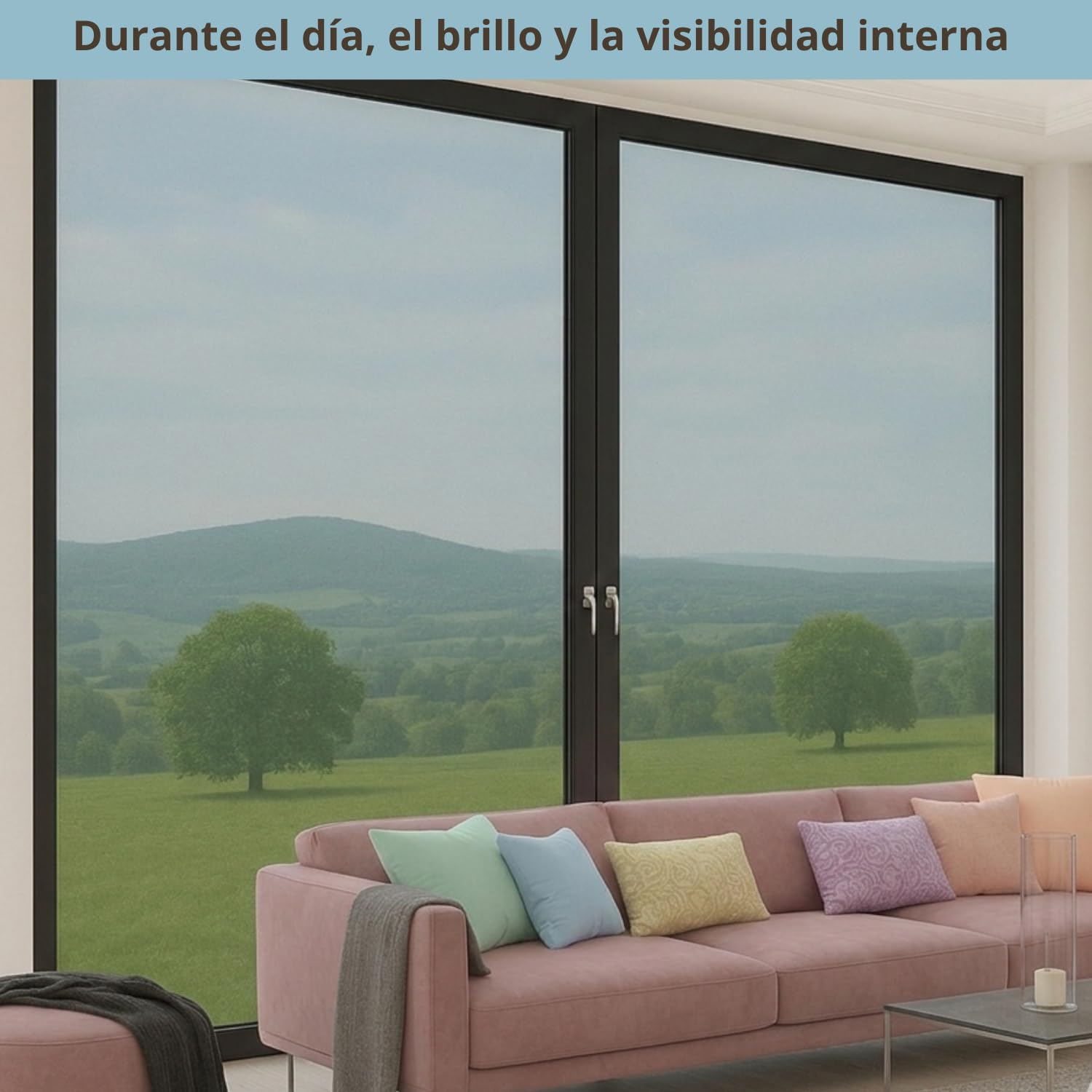 Película de espejo para lunas de privacidad, día – (152 x 200 cm), anti-UV y control de calor, película opaca reflectante autoadhesiva profesional para ventanas de casa u oficina, fijación fuerte, sin