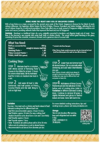 Prima Taste Rendang Curry Sauce Kit, 12.7-Ounce Box