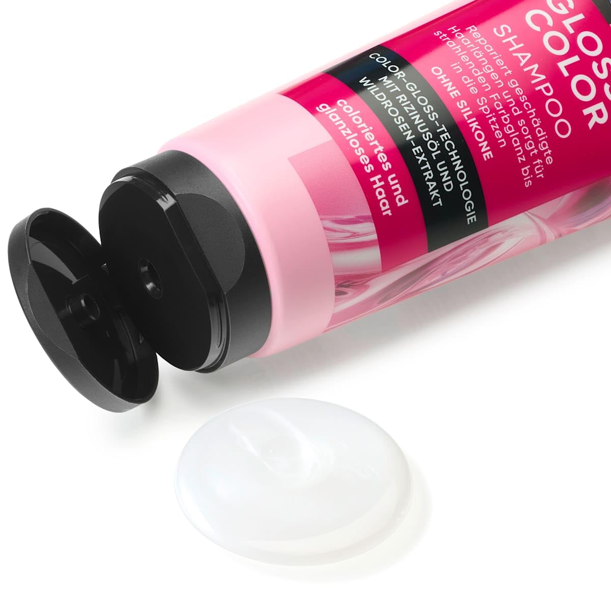 Balea 3er-Set silikonfreie Haarpflege: Professional Shampoo Glossy Color Farbglanz für gefärbtes Haar, 250 ml + Shampoo Oriental Magic reinigt geschmeidig weich mit elegantem Duft, 2 x 250 ml (750 ml)