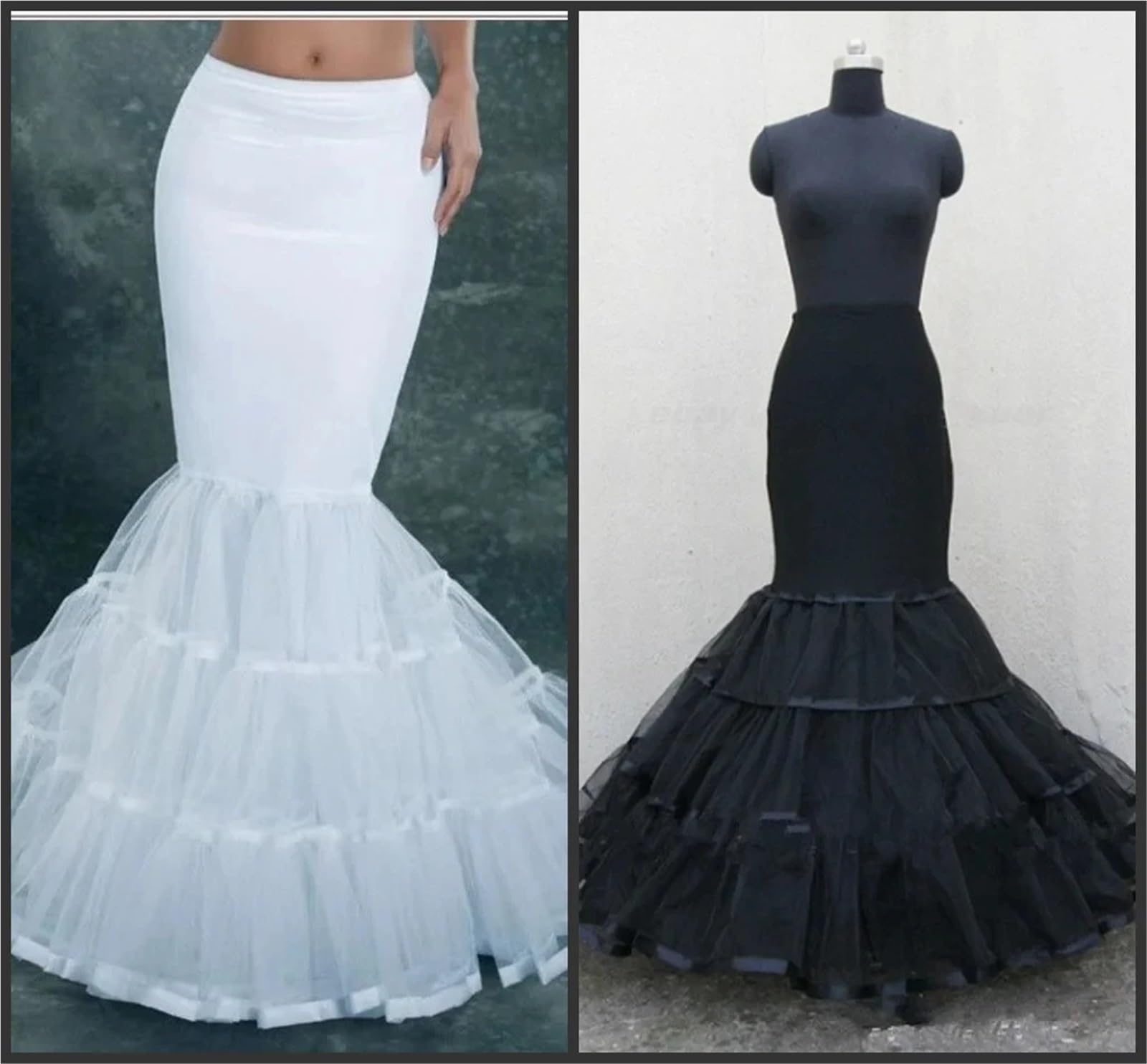 Damen Trompetenunterrock Frauen Meerjungfrau Petticoat Fischschwanz Unterrock Trompete Krinoline for Braut Hochzeitskleid