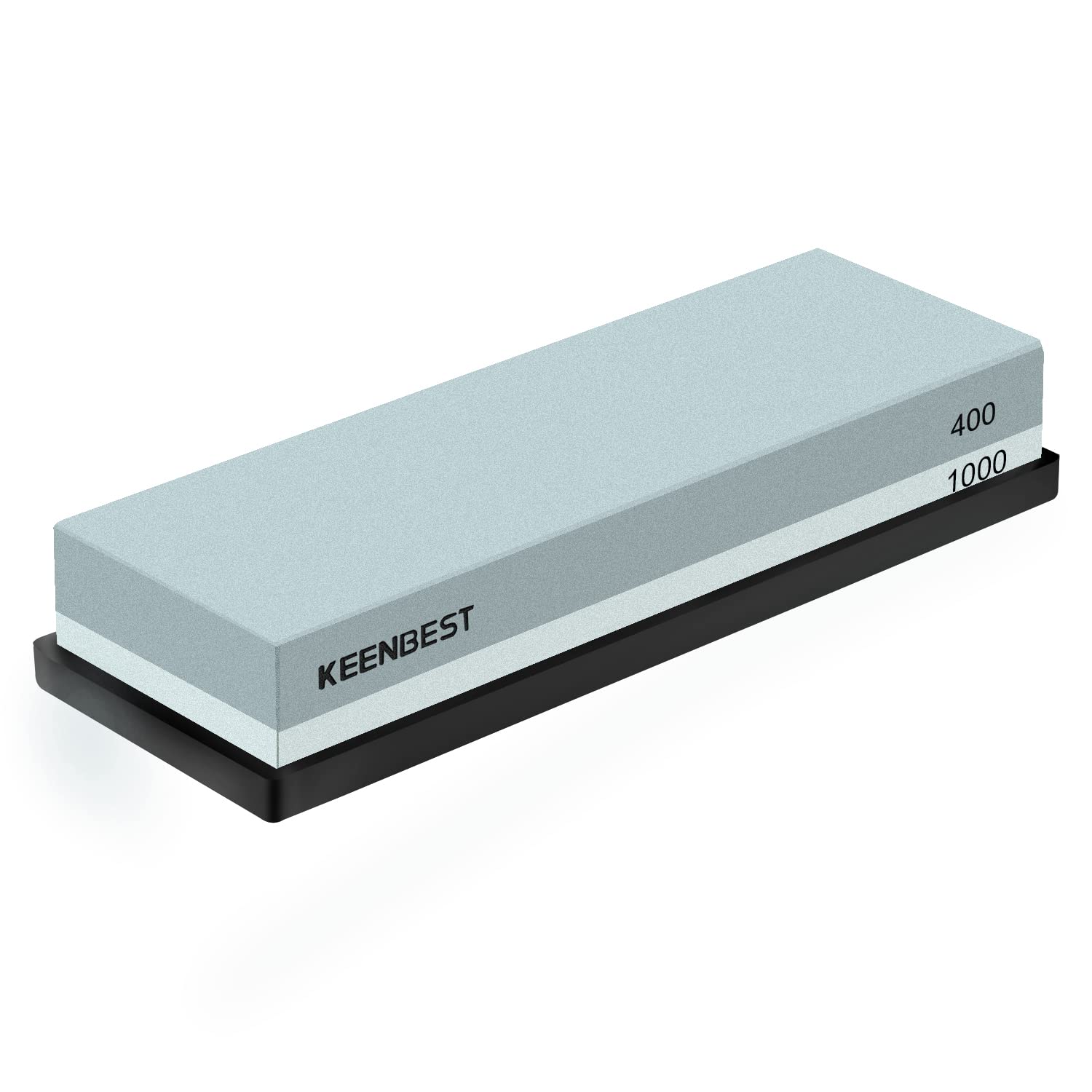 KEENBEST Schleifstein Messer 400 1000 Set - Wetzstein, Abziehstein für Messer, Messerschärfer, Whetstone Sharpening Stone, Messerschleifsteine, Stechbeitel - Grau