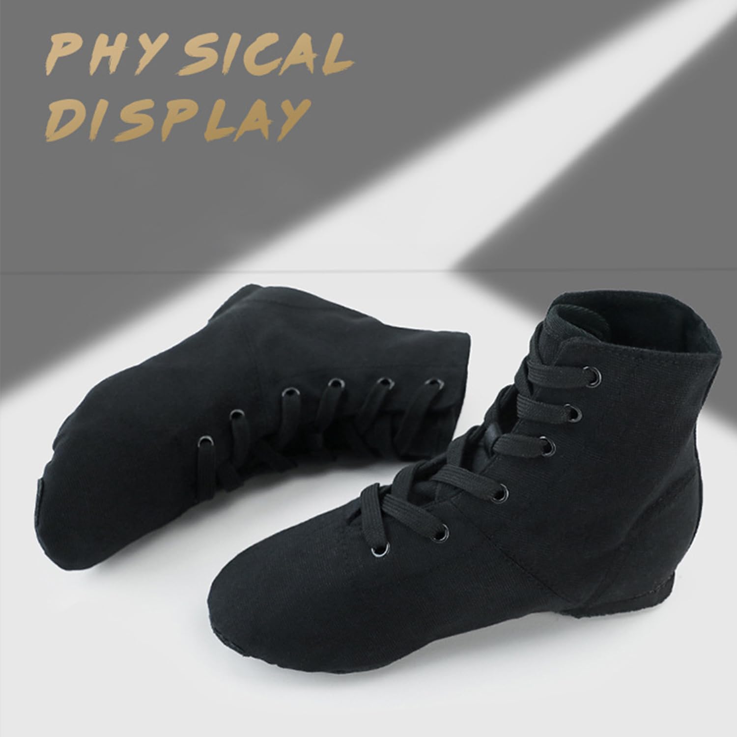 Chaussures De Danse Chaussure de Ballet Boot Semelle Souple Yoga Gymnastique Split Plate Ballet Doux Toile Chaussons pour Hommes Femmes Little Kid Lacets Filles Canvas Jazz Dance Bottes