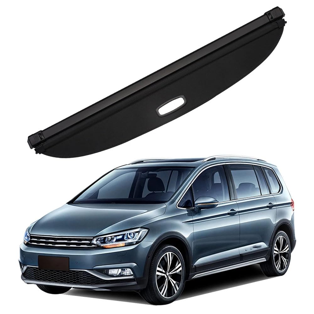 Housse Coffre Arrière Rétractable Pour Volkswagen Touran 2015-2020 - Cache-Bagages Étanché Et Résistant Usure Avec Enrouleur Pratique