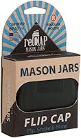 Vista 7 de reCAP Mason Jars Tapa FLIP Cap Boca regular Negro 4 unidades Fabricado en Estados Unidos