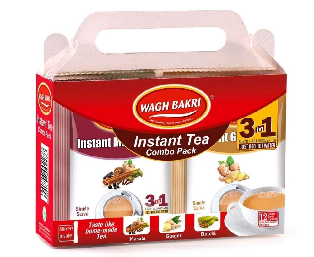 Wagh Bakri Instant Tea Premix Combo, 12 Sachets, (Pack of 2), Ginger, 168 Gram (B08T2KKSD2) Amazon Price History, Amazon Price Tracker