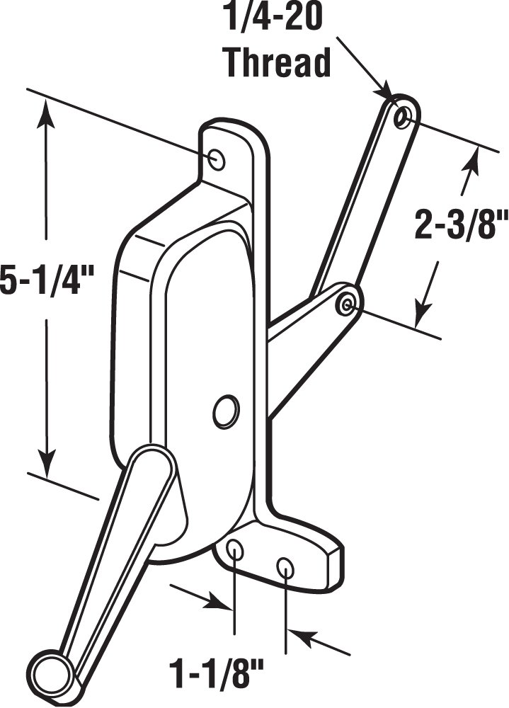 メンテナンス Pana-SINGLE-AUTO-180 Prime-Line H 3667 2-3/8 In. Left-Hand Awning Window Operator