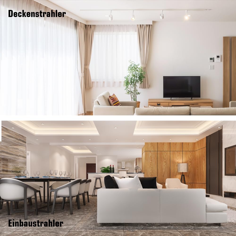 NCC-Licht 10 x Reflektor ES111 75W GU10 230V Warmweiß 2700K 24° dimmbar mit Blendschutz