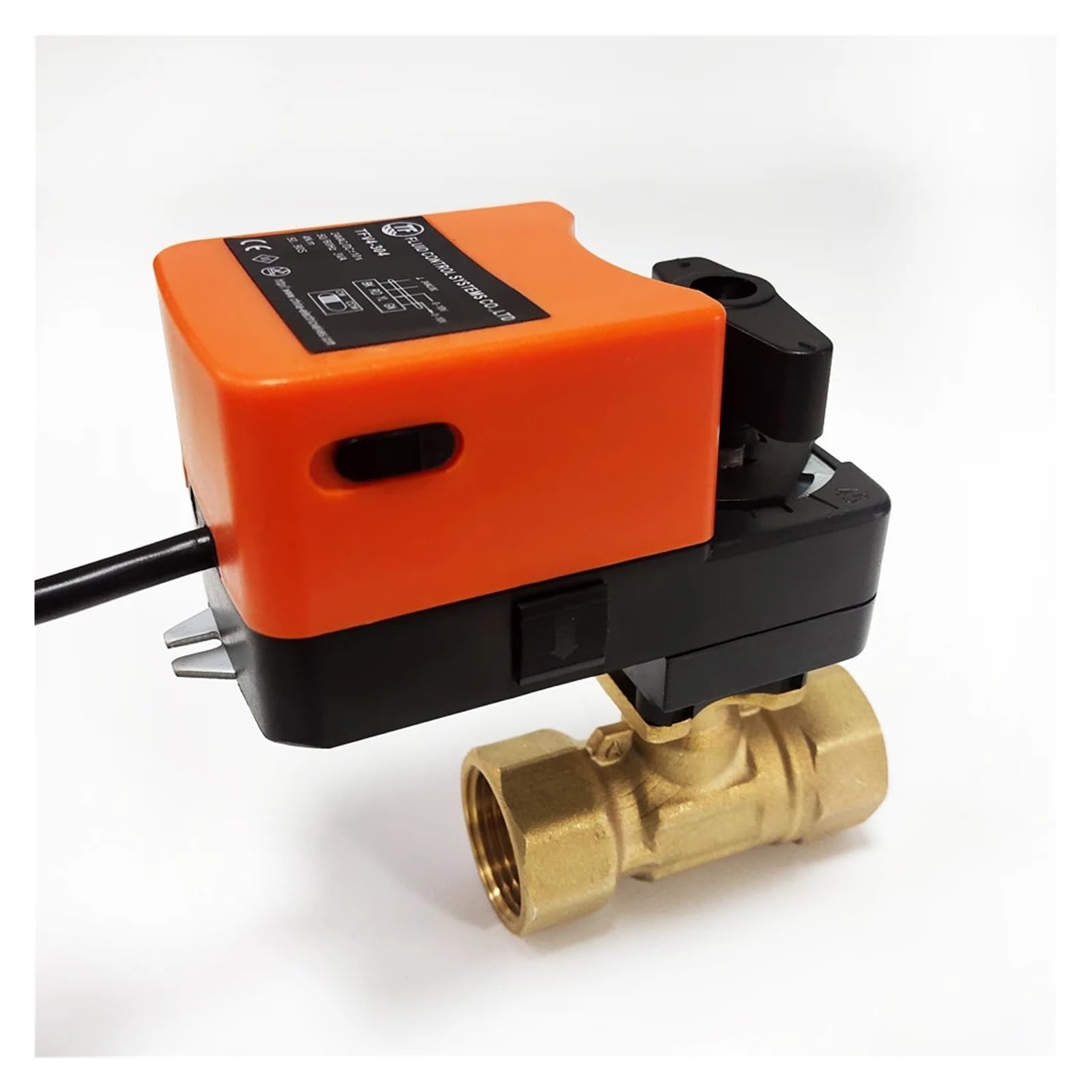 TFV4-310 Brass G3/4'' Proportional Valve 10Nm AC/DC24V 0-10V or 4-20mA Moudulating Valve for Flow Regulation Or On/Off Control(0-10V)
