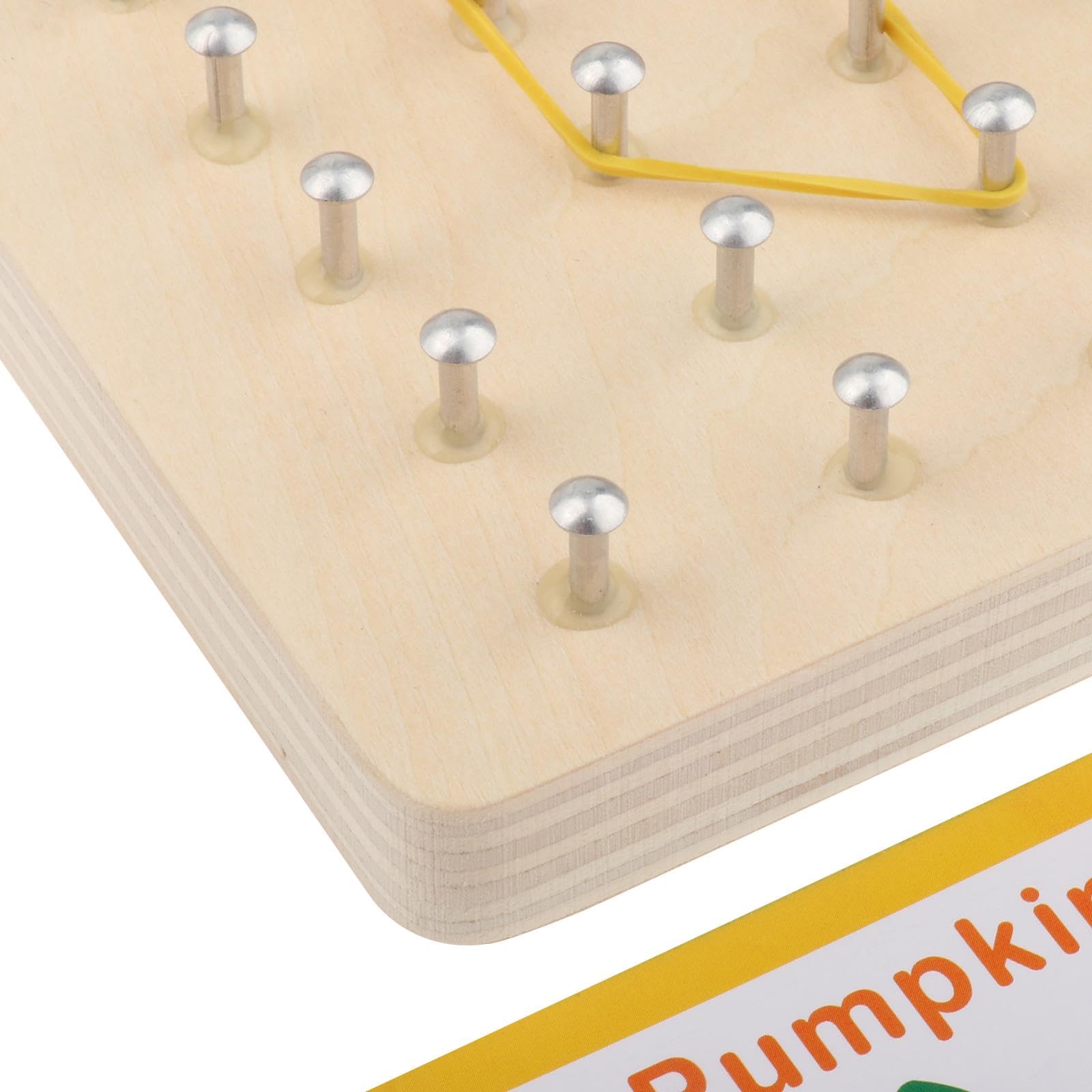 Juego de Geoplanos de Madera. Material Didáctico Matemático Manipulativo.