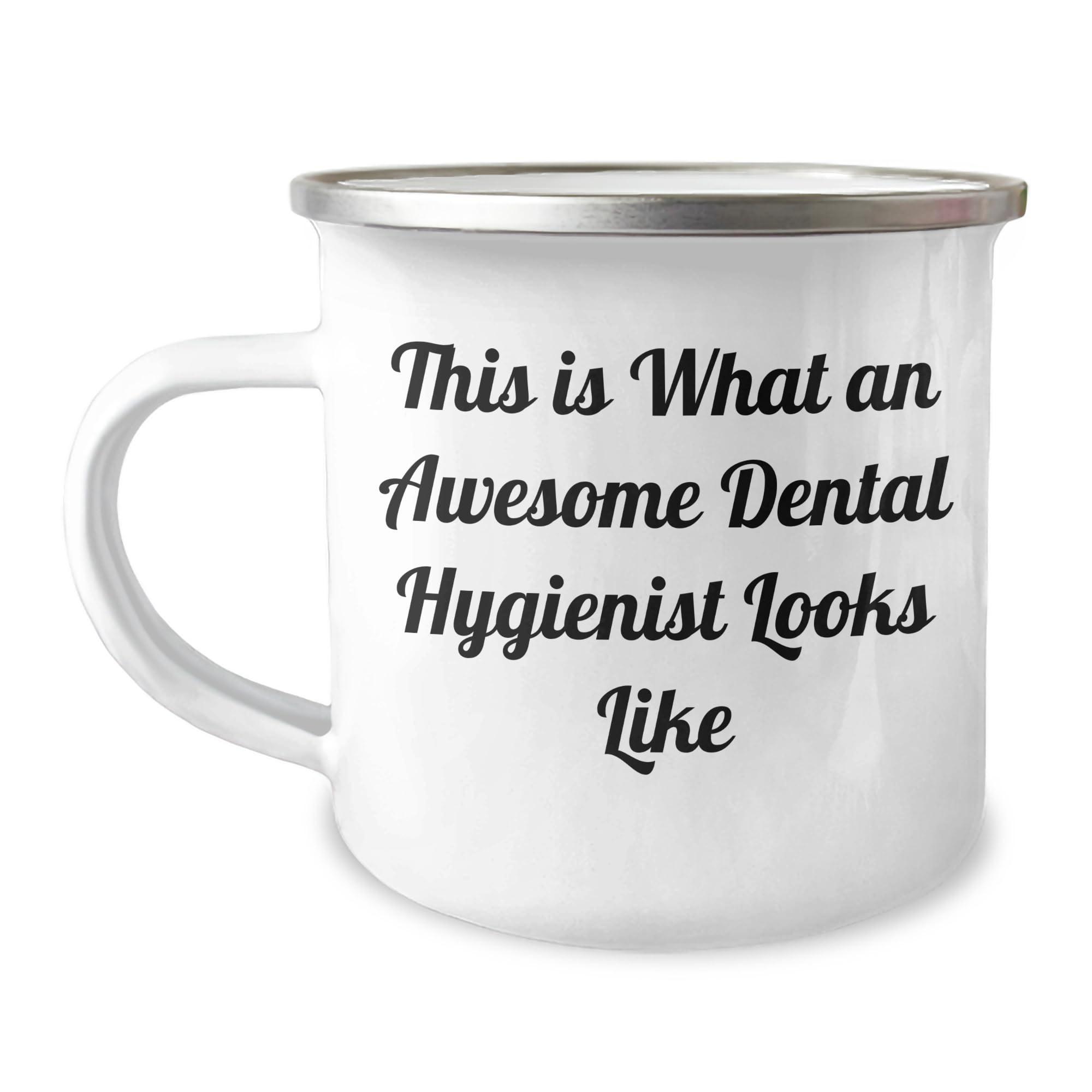 NAPAVI Dental Hygienist Proud Camping Mug, Funny Quote 'This Is What An Awesome Dental Hygienist Looks Like', Gifts from Friends for Dental Hygienist Birthday
