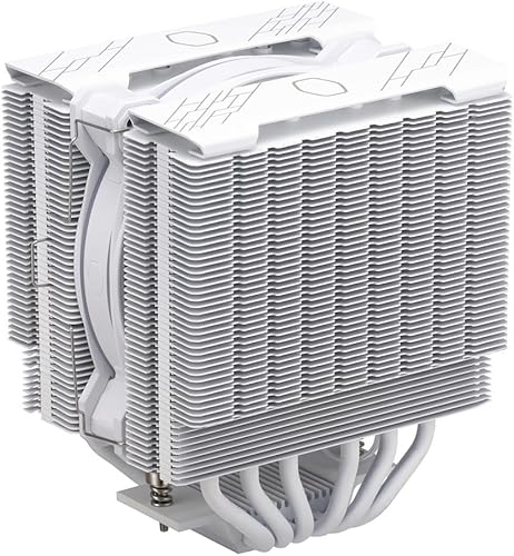 Miniatura 11 de Cooler Master Hyper 622 Halo White Enfriador de aire de CPU de doble torre, ventilador PWM de 120 Halo, ARGB de doble bucle, 6 tubos de calor de