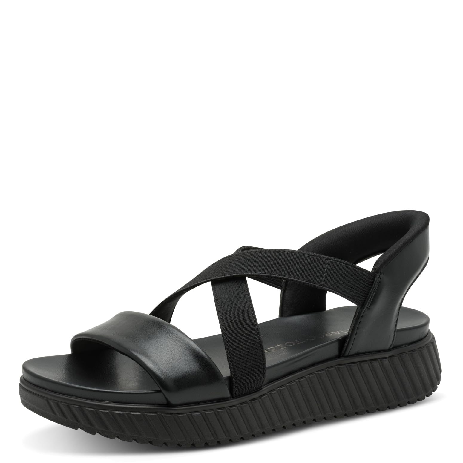 MARCO TOZZI Women Sandal soft Feel Me footbed soft lining Summery, black (BLACK), 4 UK