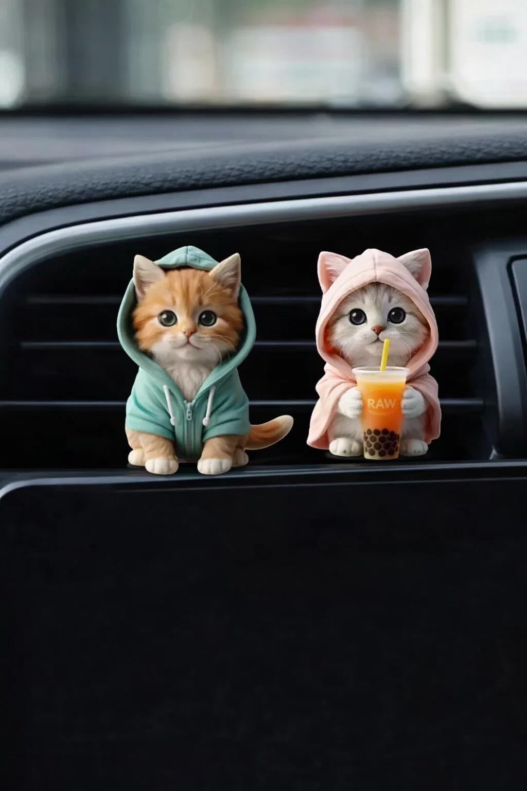Amazon.co.jp: 車用エアコン吹き出し口クリップ、猫フィギュア