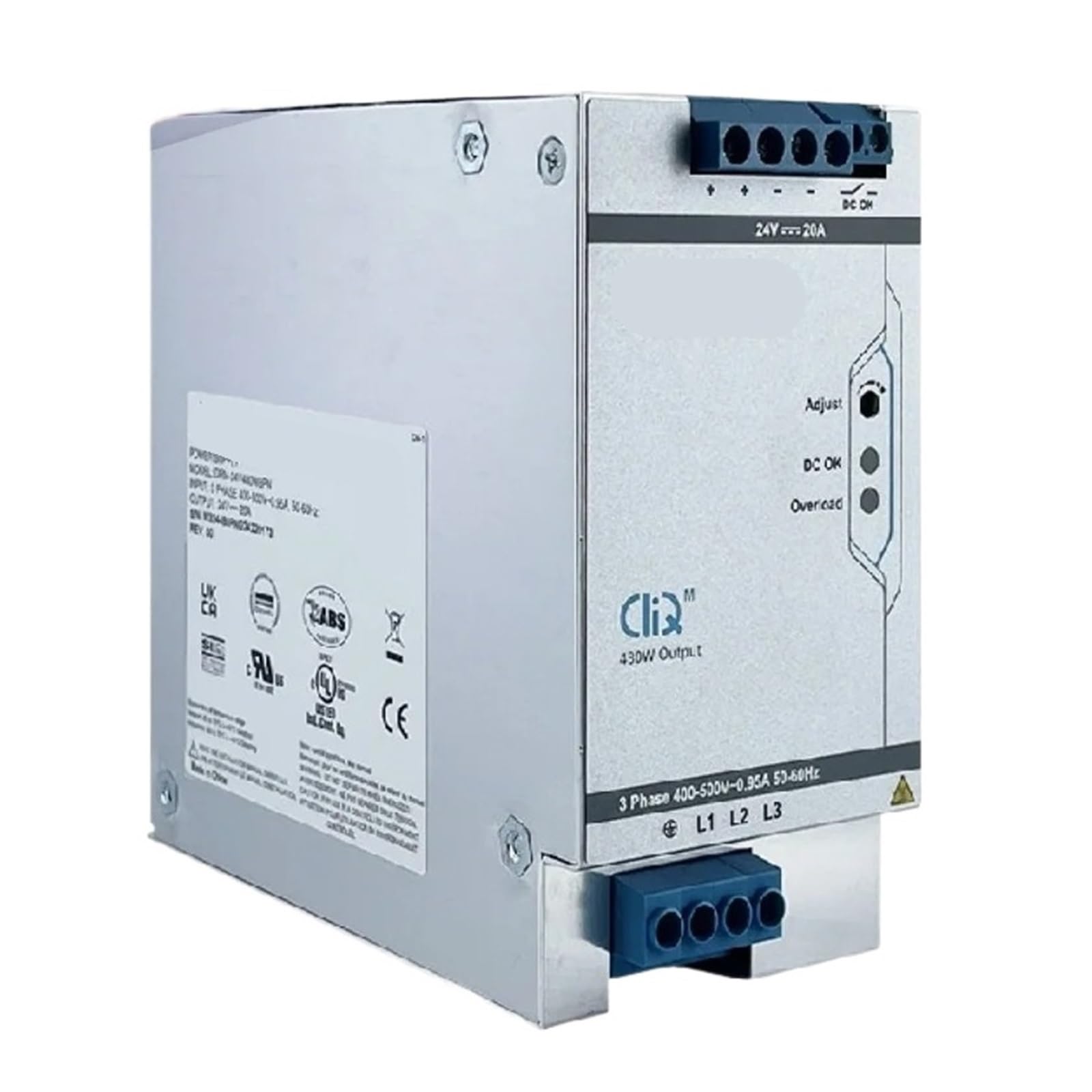 CXFCIHFT DRM-24V480W3PN Power Supply, 24V 20A 480W