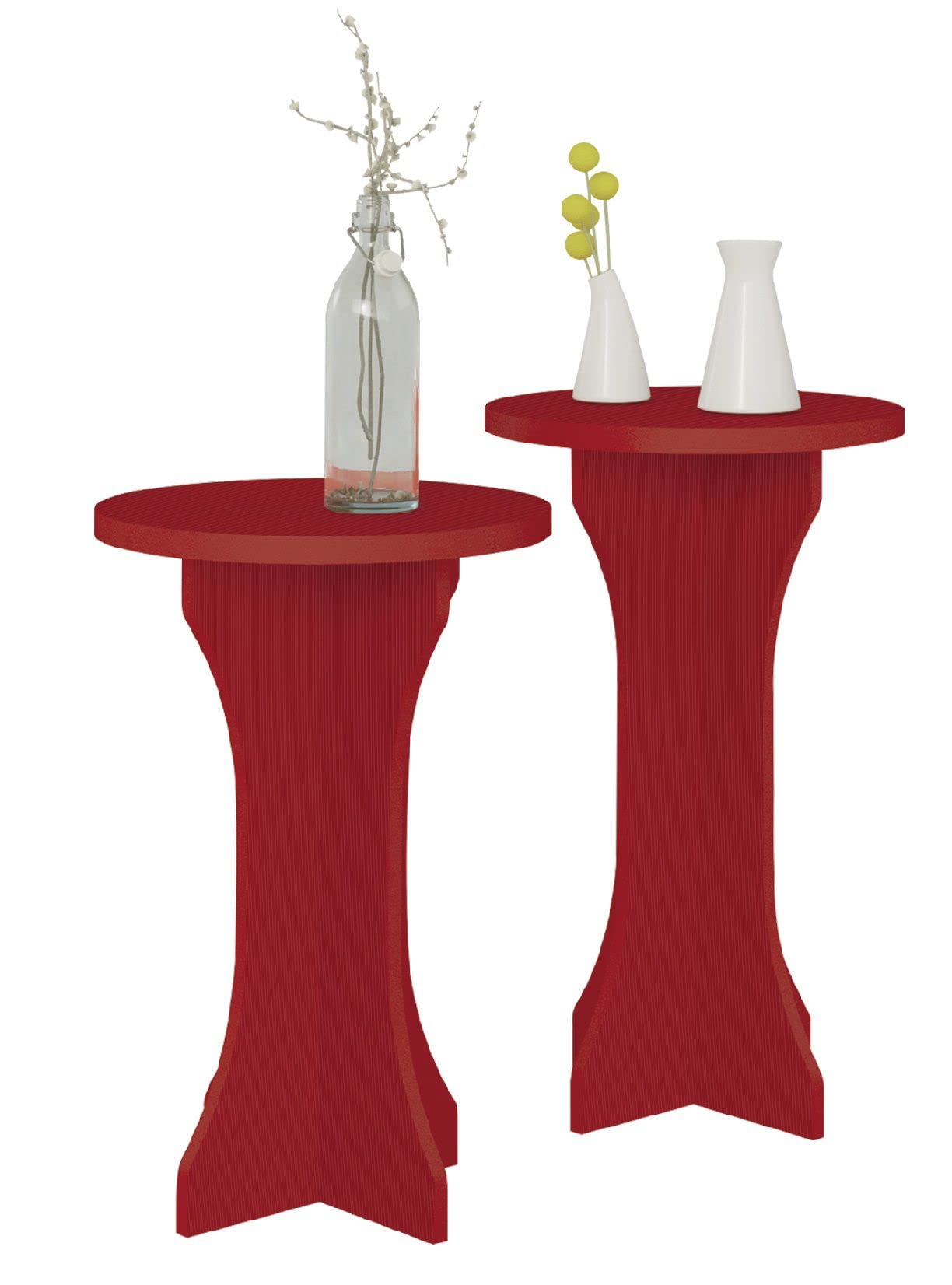 Artely Luck End Tables, Red - Set Of 2