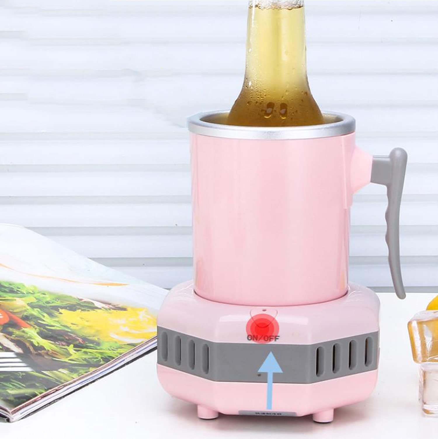 Mini frigorifero portatile elettrico per bevande, refrigerazione multifunzionale per casa o ufficio, ideale per birra, succhi di frutta, latte e caffè