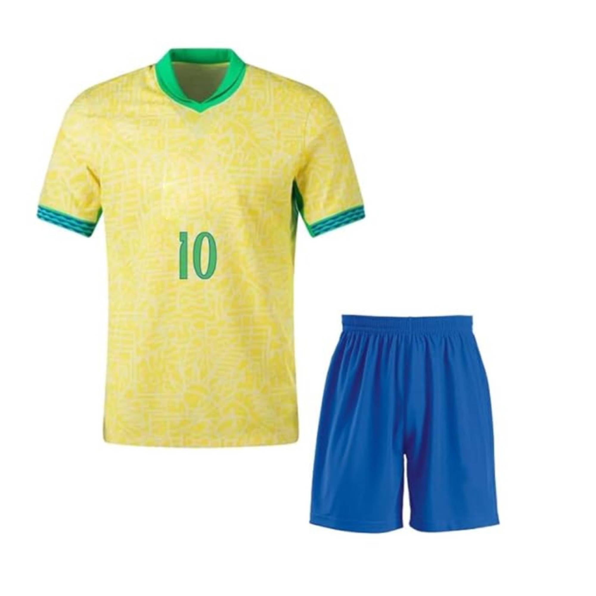 Brazill Jersey 2024 Naimaar 10 with Shorts (Boys,Men,Kids)