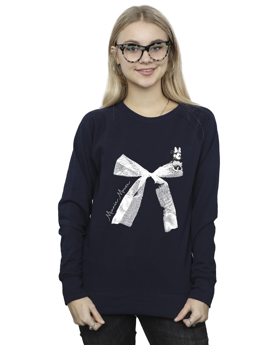 Disney Women's Minnie Mouse Bow Sweatshirt